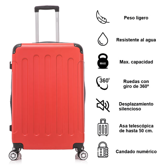 Mala Grande ABS Semirrígida 76x49x29cm (107L) - Vermelho