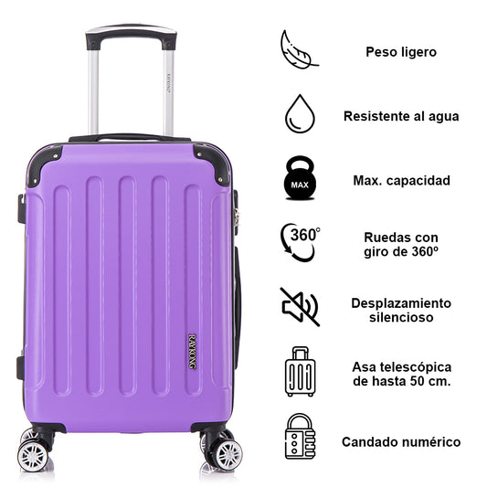 Maleta Mediana ABS 66x43x25cm (71L) | 24 Pulgadas | Morado