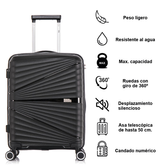 Mala Média Expansível em Polipropileno 65cm (79L) | Preto