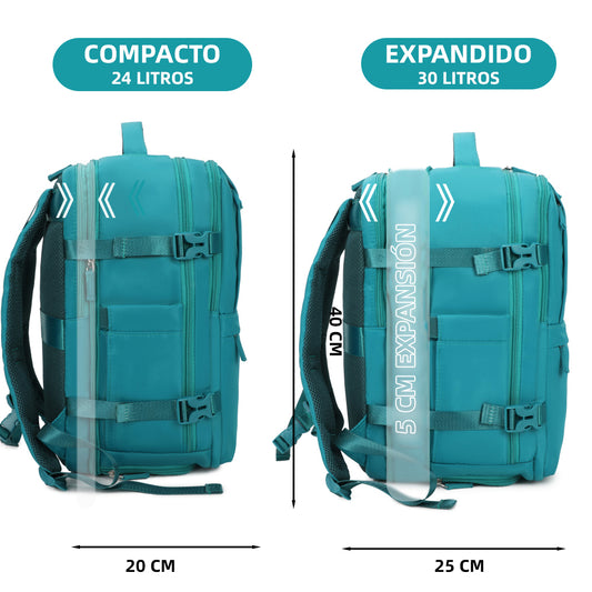Mochila de Cabina Expansível 40x30x20-25cm (30L) - Oliva