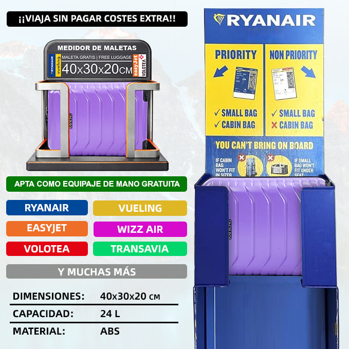 Maleta Cabina Morado vista 3