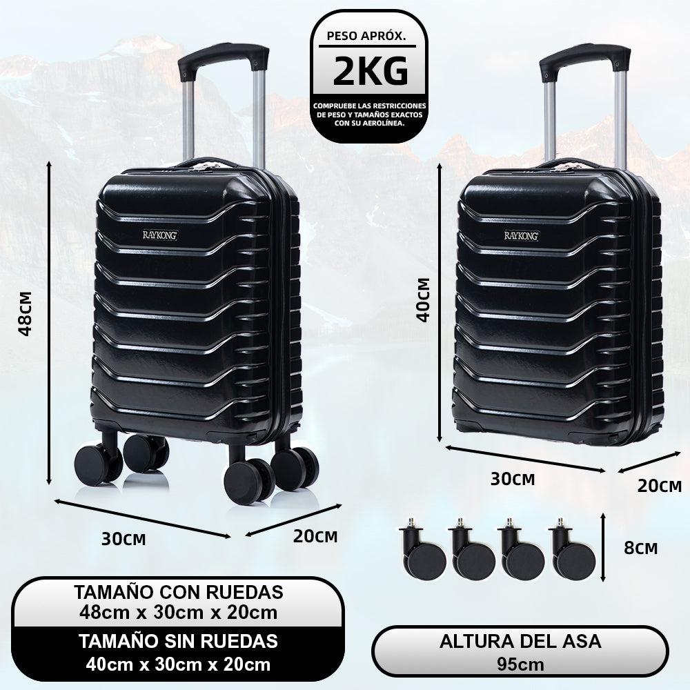 Maleta Cabina Negro vista 4