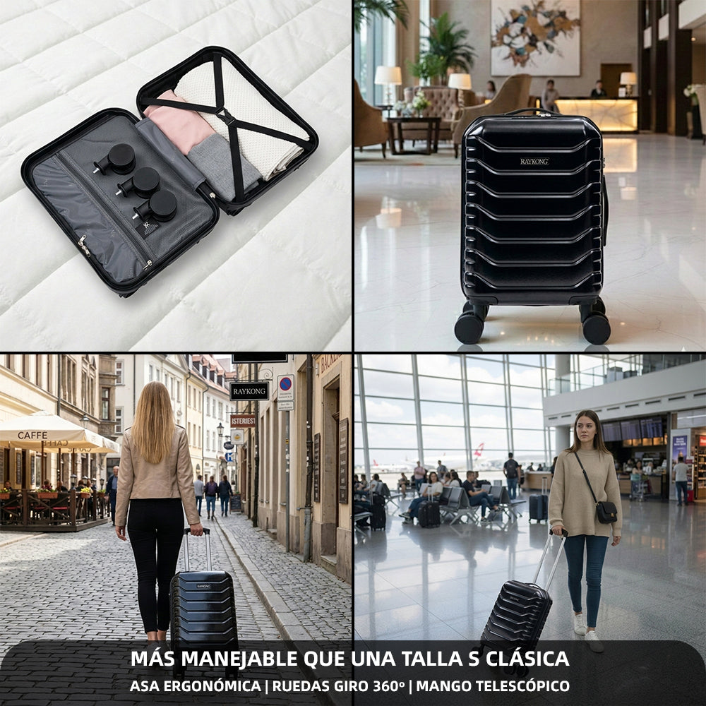 Maleta Cabina Negro vista 6