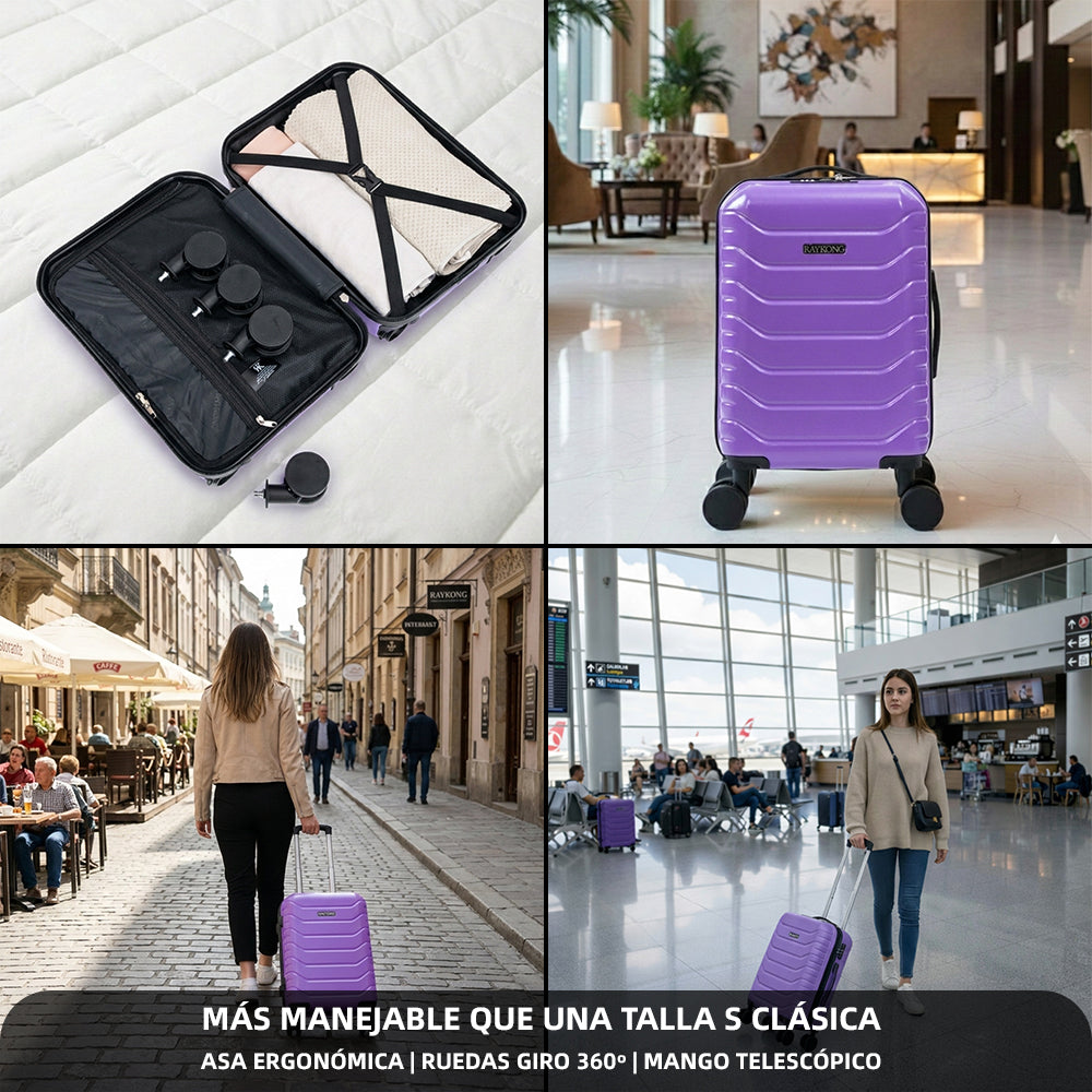 Maleta Cabina Morado vista 6