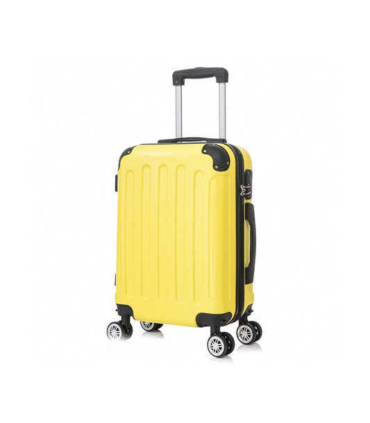 Maleta Cabina ABS 55x40x20cm (40L) | Trolley Equipaje de Mano | 4 Ruedas 360º | Amarillo