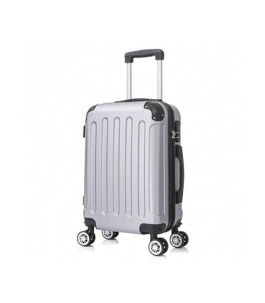 Maleta Cabina ABS 55x40x20cm (40L) | Trolley Equipaje de Mano | 4 Ruedas 360º | Plateada