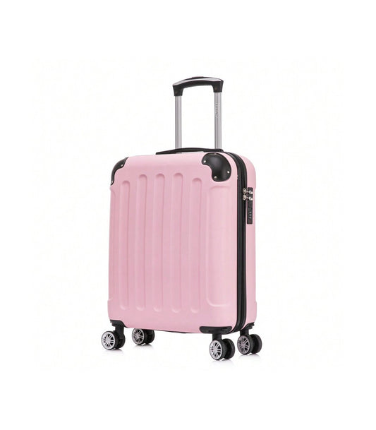 Maleta Cabina ABS 55x40x20cm (44L) | Máxima Capacidad | Candado Incrustado | Rosa