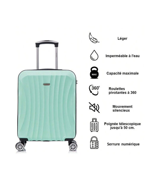 Maleta Cabina ABS 55x40x20cm (44L) | Capacidad Máxima Ligera | Menta