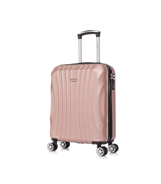Maleta Cabina ABS 55x40x20cm (44L) | Capacidad Máxima Ligera | RosaDorado